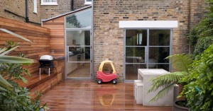 Wet terrace decking: Building survey terrace example