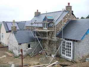 House undergoing renovation
