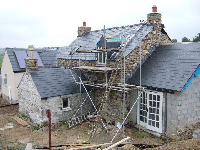 House undergoing renovation